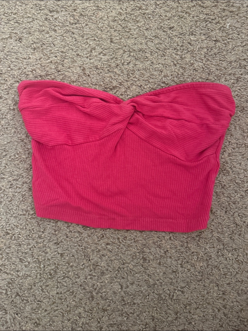 Women’s Pink Twist-Front Tube Top